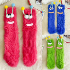 1 Pair Cartoon Ugly Doll Socks Women Autumn Winter Fleece Floor Socks Soft Thick Plush Indoor Socks Female Fluffy Socks