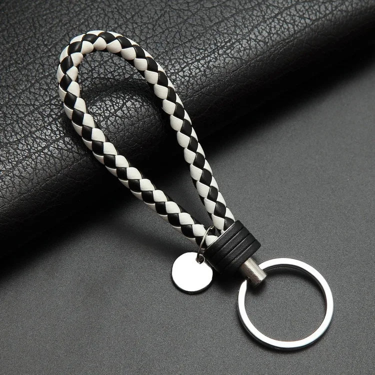 Stylish PU Leather Braided Woven Keychain Bag Pendant - A Perfect Gift for Men and Women!