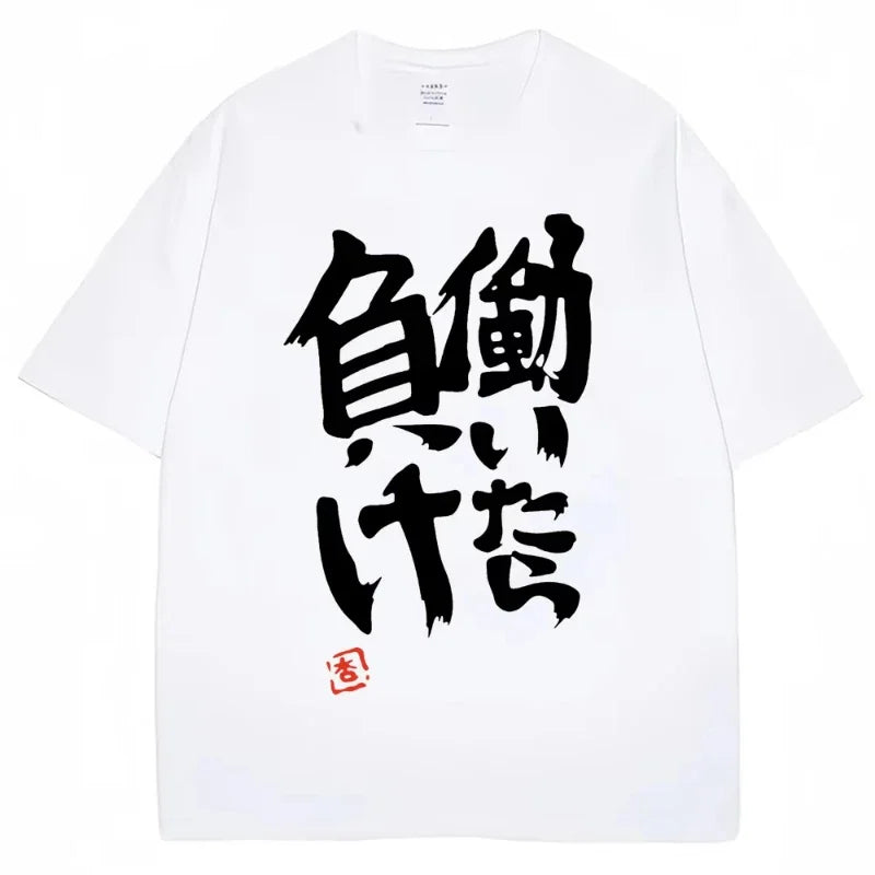 Anime Futaba Anzu Same Print T Shirt Chinese Word Cosplay Style T Shirts  Fashion Summer Women Tees Streetwear women clothes