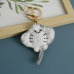Cute Crochet Stingray Keychain Marine Fish Bag Charm