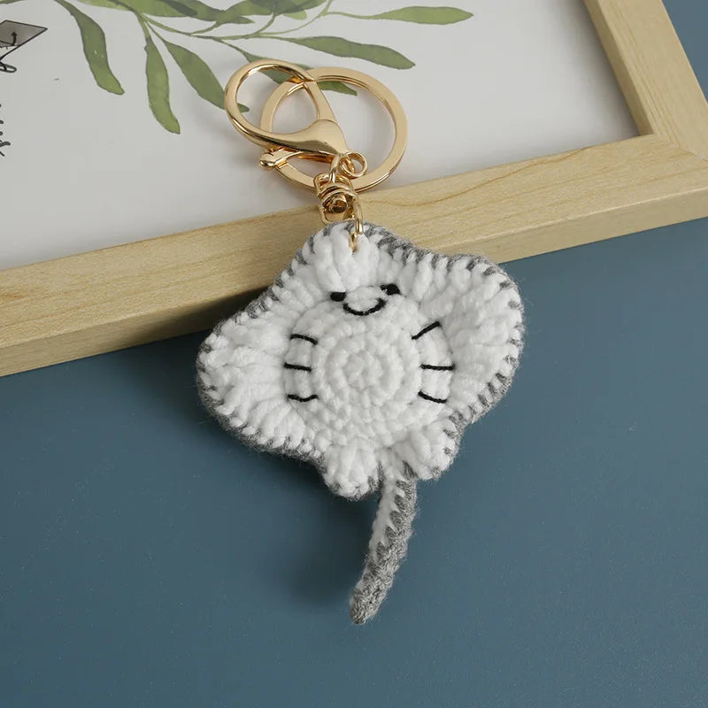 Ocean Animal Crochet Keychain Tropical Fish Bag Charm