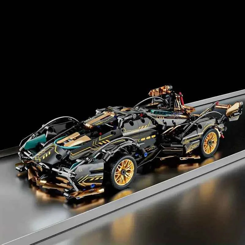 1690PCS Green Racing Car Building Blocks – DIY Model Kit