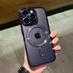 Luxury Magnetic Plating Clear Case For Magsafe Wireless Charging iPhone 11 12 13 14 15 16 17 Pro Max Air Plus Shockproof Cover