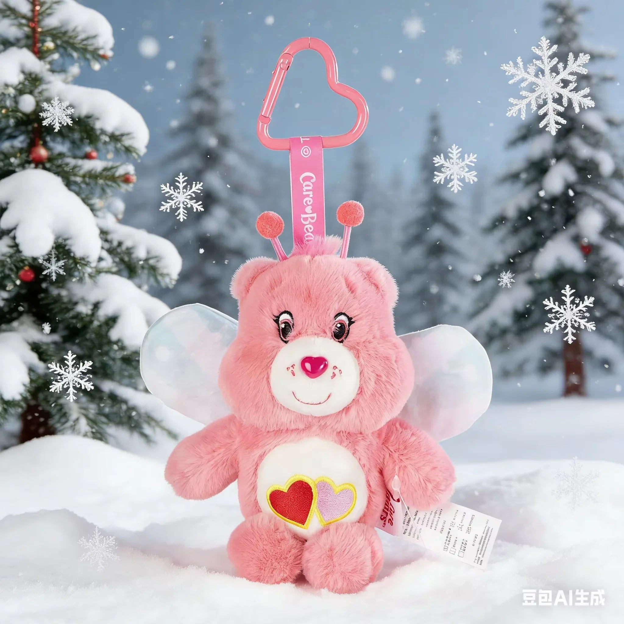 Care Bears Rabbit Hat Plush Keychain Rainbow Bear Bag Charm Gift