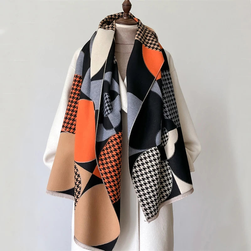 Cashmere Scarf for Women Thick Warm Winter Blanket Brand Female Luxury Quality Shawl Wrap Bufanda 2024 Poncho Echarpe Pashmina