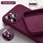 Solid Silicone Phone Case For IPhone 16 & 17
