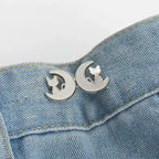 Adjustable Tightener Waist Buckle for Jeans, No Sewing Required Butterfly Button Adjuster for Pants and Skirts Waist