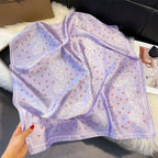 2025 New Fashion 70X70cm Women's Scarf Silk Paisley Print Scarf Square Shawl Decorative Headband Neck Luxury Design Bandana