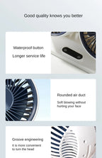 LEIBOO Car USB Fan Dual Head Cooling Air Fan Independent Switch 3-Speed 360 Degree Adjustable Auto Fan Car Electrical Appliances