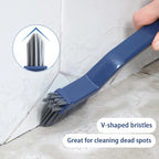 Effective Cleaning Brush for Corners and Gaps - 2-in-1 Multipurpose Bathroom and Floor Tiles Cleaning Brush