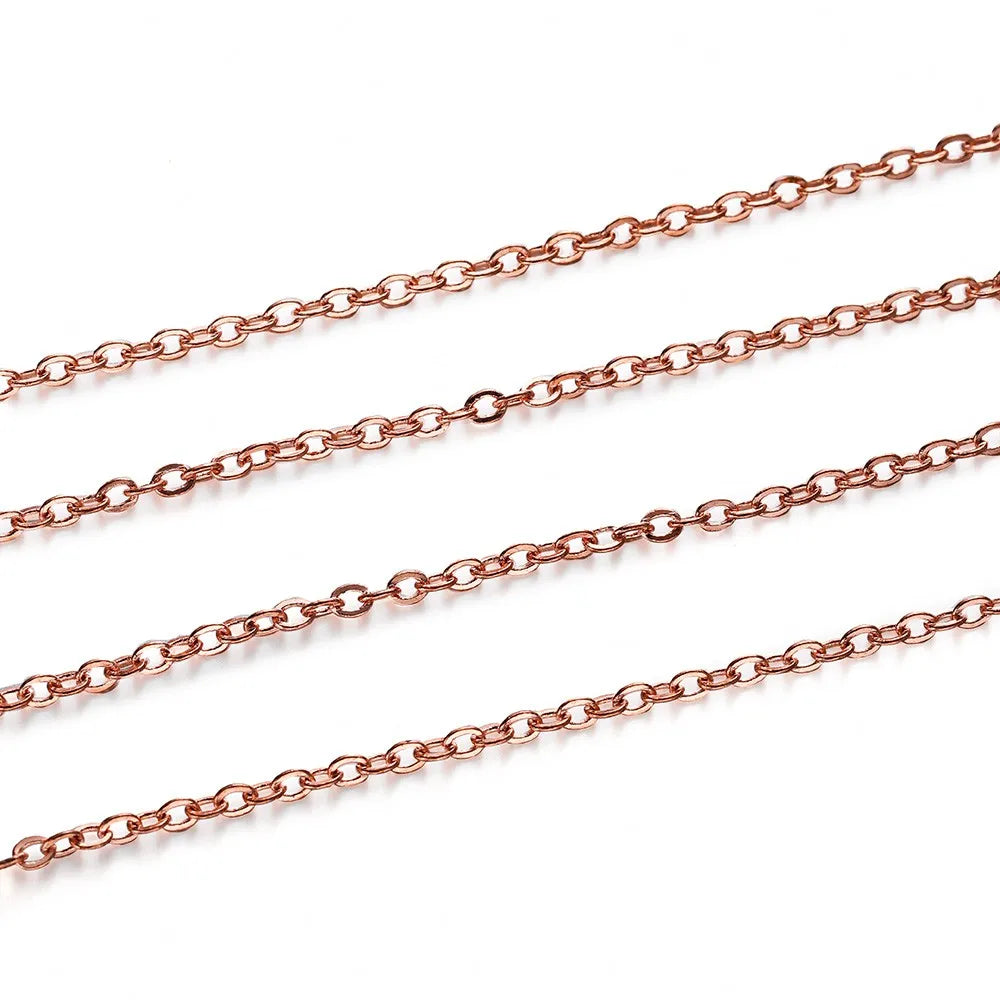 5 m/lot Gold/Bronze Plated Necklace Chain For Jewelry Making Findings DIY Necklace Chains Materials Handmade Supplies