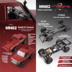 MN82 1:12 Retro Rc Car With LED Lights Full-scale Simulation LC79 Professional 4WD Remote Control Pickup RC Truck Model Toys