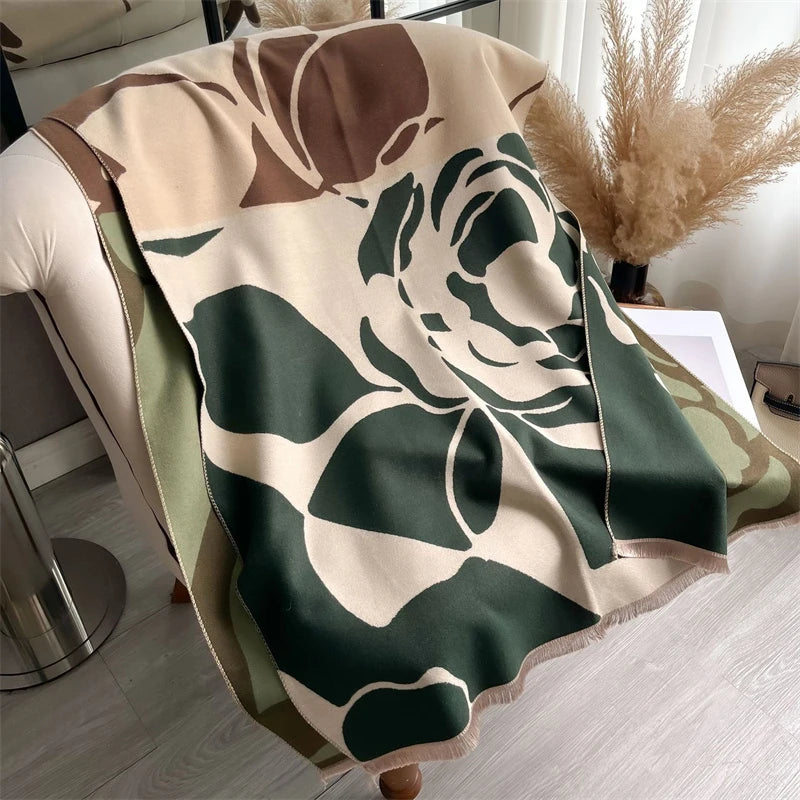Cashmere Scarf for Women Thick Warm Winter Blanket Brand Female Luxury Quality Shawl Wrap Bufanda 2024 Poncho Echarpe Pashmina