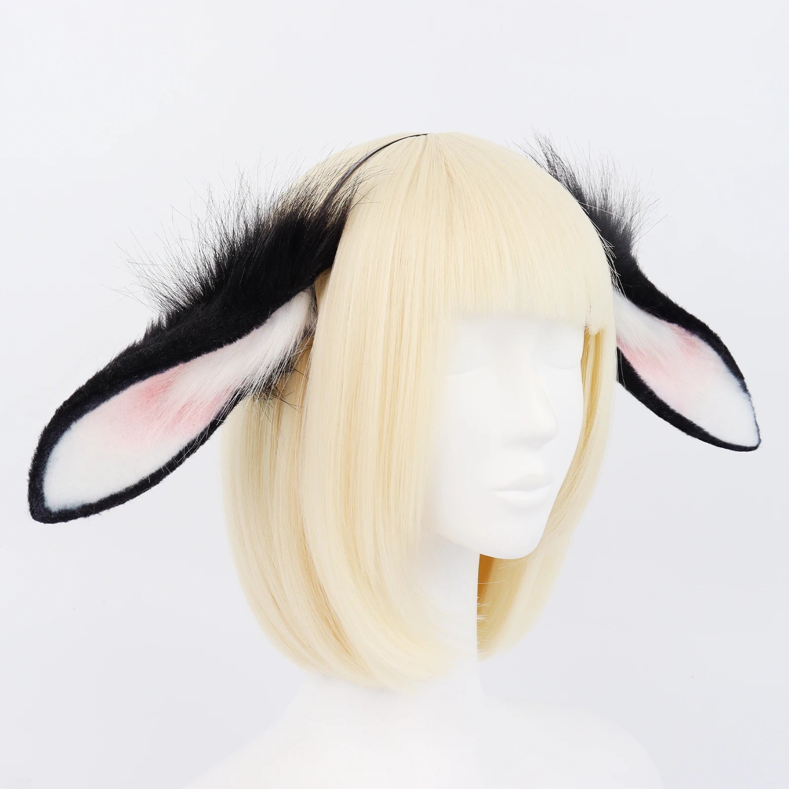 Animal Rabbit Ears Headband Faux Fur Bunny Headwear Plush Hairband Party Cosplay Costume Accessories