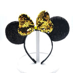 Anime Mouse Ear headband amusement park headband fish-scale sequin mesh party hat girl birthday gift