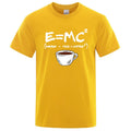 Summer Men T-shirt Cotton Blend Casual Funny Energy=Milk+Coffee Print Men Cool Loose O-neck Tops For Men Short Sleeve Male Tees