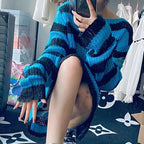 New Punk Gothic Long Unisex Sweater Summer Women Striped Cool Hollow Out Hole Broken Jumper Loose Rock Thin Dark Streetwear Top