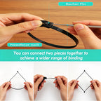 Heavy-Duty Ultra-Long Nylon Cable Ties - Self-Locking Large-Sized (50-90cm), Durable Plastic Cable Organizer, Suitable