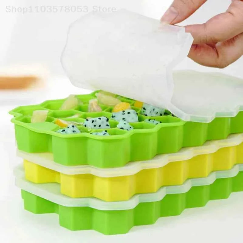 37 Grid Silicone Meatball Mold with Lid for Rice and Fish Balls