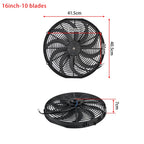 Universal 7/9/10/12/14/16 Inch 12V 80W 2100RPM Car Air Conditioning Cooling Fan Blade Cool Mounting Kit CF-1001
