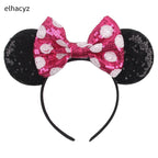 2026 Chic Embroidery Sequin Ears Headband Classical DOT Bow Hairband For Girls Women Party Head Wear Kids DIY Hair Accessories