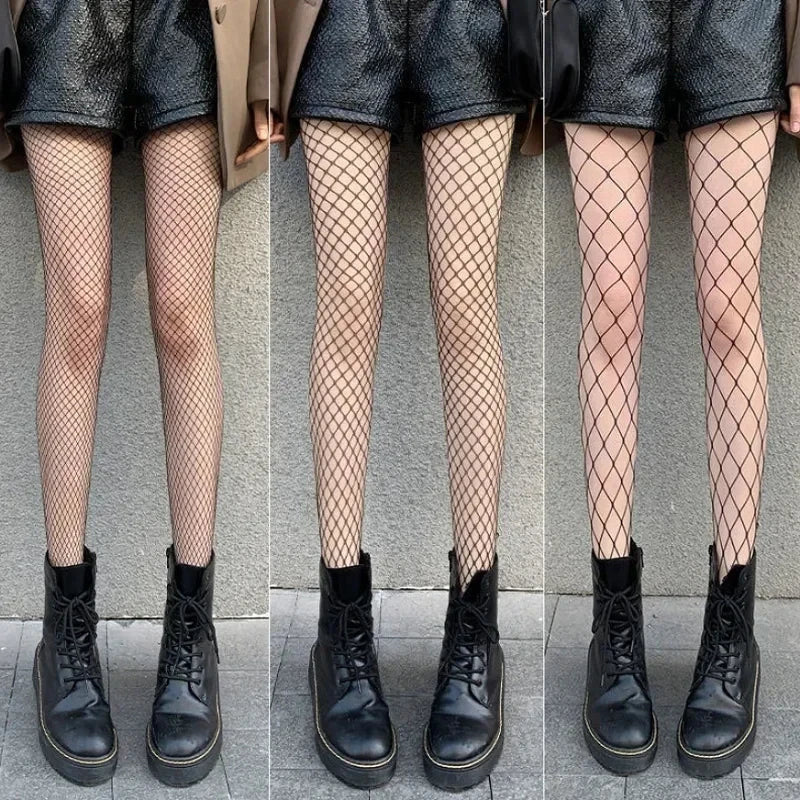 Simplejewejl Hot Women Long Sexy Hollow Out Fishnet Stockings Pantyhose Black Waist Tights Panty Lingerie High Quality
