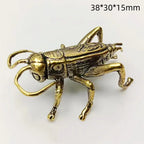 Retro Brass Beetles Figurines Unicorn Beetle Ornament Simulation Insect Tea Pets Desk Decorations Collectibles Gifts