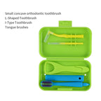 1box Dental Oral Cleaning Care Kits Portable Daily Travelling Orthodontic Care  interdental brush Tongue Scraper