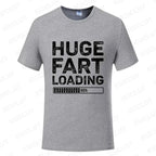 Huge Fart Loading Men's T-shirt Humor Tee Joke Gag Tshirt for Dad Gifts Guys Male Clothes Short Sleeve Tees Funny Graphic Tops
