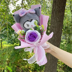 Cartoon My Melody Kuromi Cinnamoroll Kt Cat Plush Doll Creative Flower Bouquet Valentine Christmas Graduation Birthday Gift