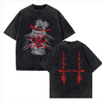 Vintage Washed Jujutsu Kaisen CHOSO T Shirt Women Men Anime Cotton T Shirt Summer Harajuku Street Men Tops Clothing
