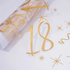 20th 30th 60th Birthday Table Runner Decor for 20 30 60 Birthday Table Party Supplies 3M Gold Table Runner Roll  Birthday Decor