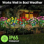 New LED Waterproof Solar Azalea Flowers Lights Outdoor Landscape Light for Lawn Patio Garden Path Decorative Lighting Lamp