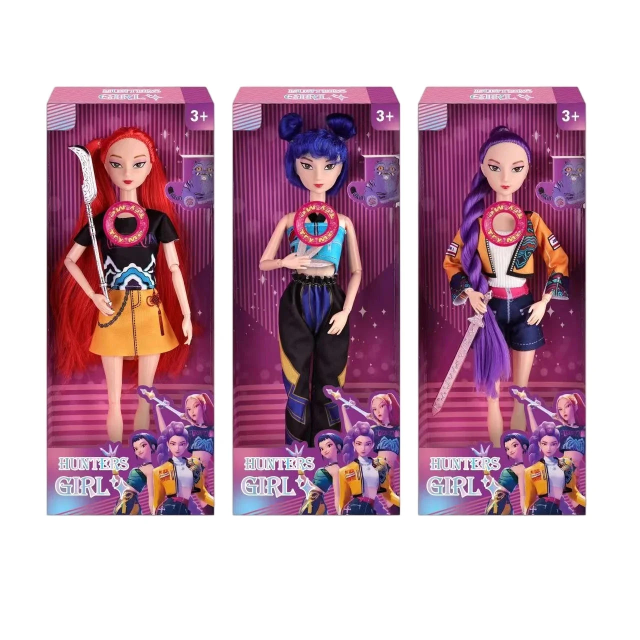 Kpop Anime Vinyl Doll Set – Rumi Mira Zoey Articulated Toy