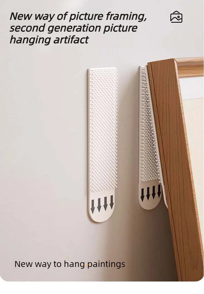 Heavy Duty Non Perforated Hanging Picture Strip - Easy to Use Non Trace Frame Adhesive Buckle Accessories Wall Hooks