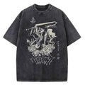Berserk Print T Shirt Men Vintage Washed T-Shirt Anime Guts Graphic Tshirt Hip hop Streetwear Tees Casual Berserk Clothes