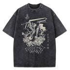 Berserk Print T Shirt Men Vintage Washed T-Shirt Anime Guts Graphic Tshirt Hip hop Streetwear Tees Casual Berserk Clothes