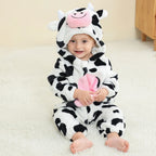 Winter Baby Rompers Baby Pijamas Panda Tiger Leopard Monkey Fox Animal Cartoon Hooded Jumpsuits Cosplay Costume Boys Girl Pajama