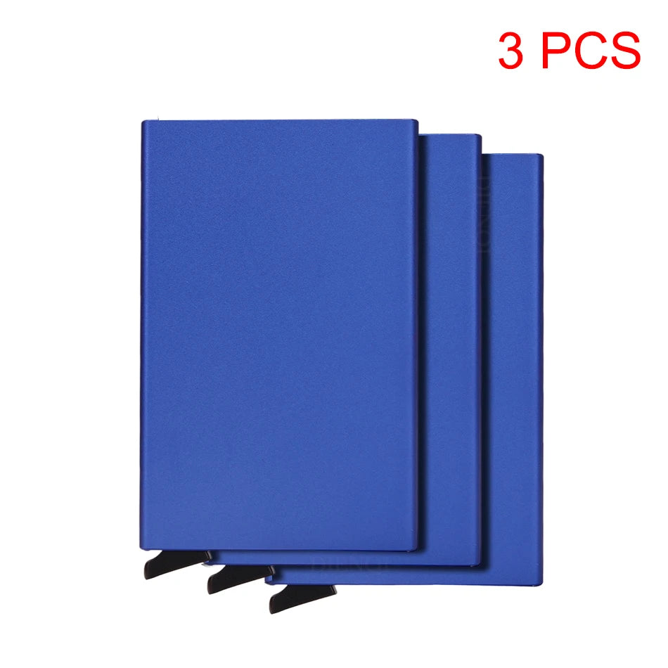 Rfid Credit Card Holder Metal Thin Slim Smart Wallet Men Women Wallets Pop Up Minimalist Small Black Purse Mini Walets for Men