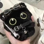 15 Cm Keychain Rock Music Black Cat Plush Toy Guitar Cute Punk Style Doll Schoolbag Pendant For Friends Birthday Gift