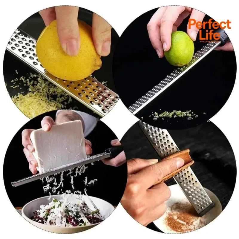FAIS DU High Quality Stainless Steel Peel Lemon Cheese Vegetable Manual Grater Peeler Sharp Blade Choppable Cheese Kitchens Tool