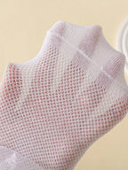 5 Pairs of Cute Baby Girls Ankle Socks with Double Layer Flower Lacework, Fashion Soft Non-Slip Short Socks for 1-9 Years Children