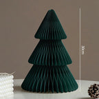 Paper Christmas Tree Ornaments 3D Honeycomb Christmas Tree Decorations Folded Paper 2026 Xmas New Year Desktop Arrangement Decor