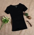 MRMT 2026 Women's T Shirt Casual Women Short Sleeved Slim Solid Color Simple Pure Tees Womens T-Shirt For Female Women T Shirts