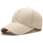 Hat Men Spring Summer Solid Color Mesh Cap Baseball Cap Women Autumn Korean Edition Sunscreen Hat Mesh Breathable Peaked Cap