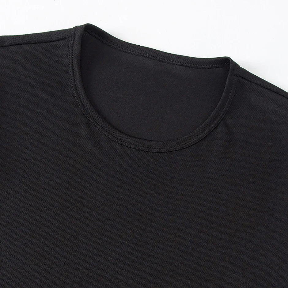 2/4/6-Pcs Four Seasons Men's Solid Color Round Neck Short Sleeve Top With Printed Cuffs Youth Sports And Leisure Fashion T-Shirt