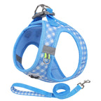 Stylish Checkered Cat Harness and Leash Set for Safe Adventures