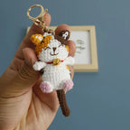 Small Cat Crochet Keychain Cute Kitten Bag Charm