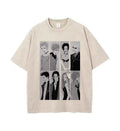 Japanese Anime Nana Osaki Print Vintage Washed Tshirt Harajuku Streetwear Graphic T-Shirt Summer Short Sleeve Cotton Tshirt