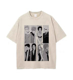 Japanese Anime Nana Osaki Print Vintage Washed Tshirt Harajuku Streetwear Graphic T-Shirt Summer Short Sleeve Cotton Tshirt